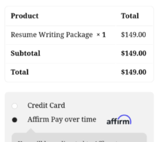 Select Affirm At Checkout