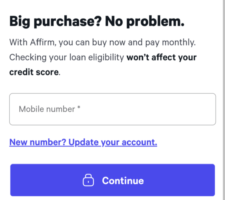 Select Affirm At Checkout