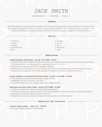 Before Resume Service Example
